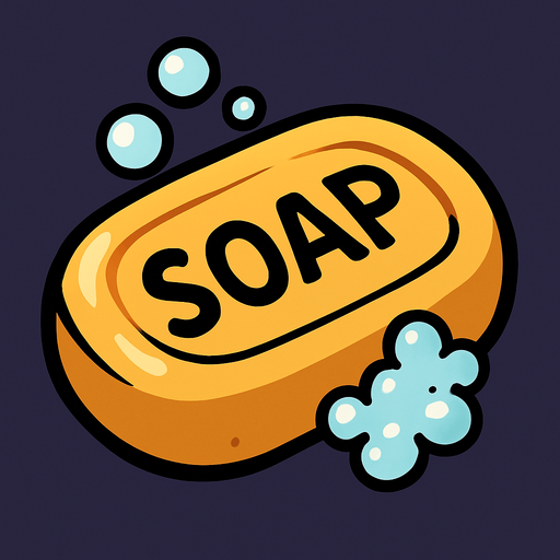 Soap.
In-Game asset.  2d.  High contrast.  No shadows