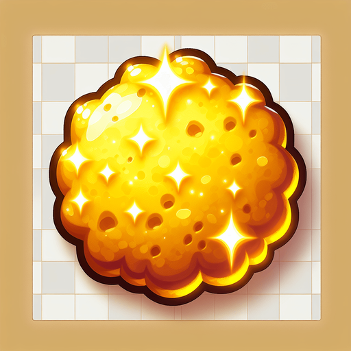 Golden cookie.
Single Game Texture.  In-Game asset.  2d.  Blank background.  High contrast.  No shadows