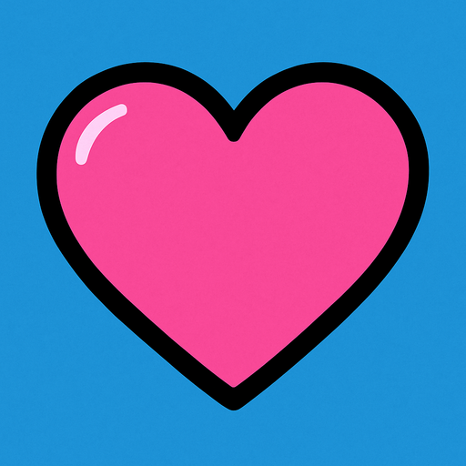 pembe kalp.
In-Game asset.  2d.  High contrast.  No shadows