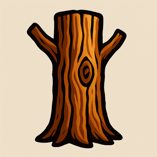 agaç gövdesi 2d.
In-Game asset.  2d.  High contrast.  No shadows