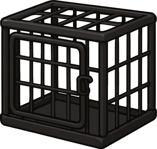 cat cage black.
2dNo backgraund,No shadows,Game assest