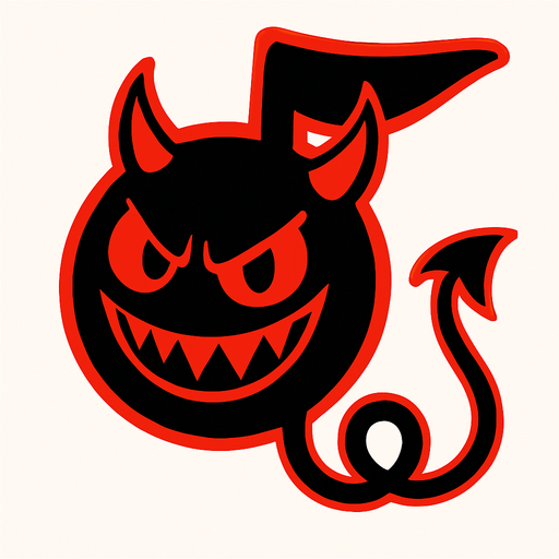 Una nota negrita endiablada.
In-Game asset.  2d.  High contrast.  No shadows