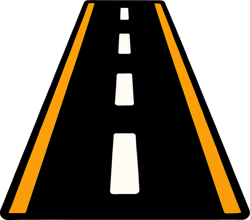 Road.
In-Game asset.  2d.  High contrast.  No shadows. Road