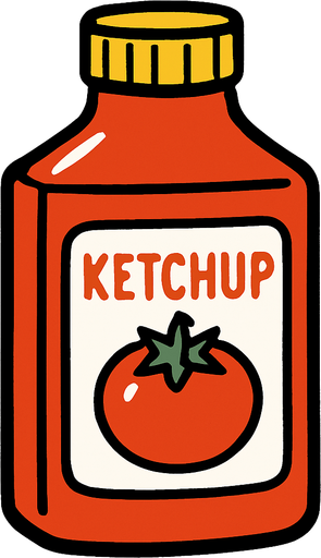 Ketçap kutusu.
In-Game asset.  2d.  High contrast.  No shadows