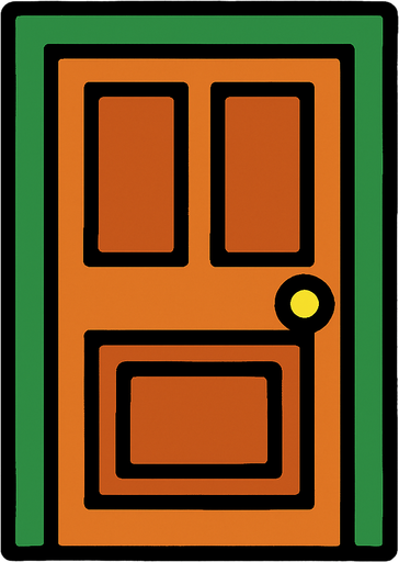 Puerta.
In-Game asset.  2d.  High contrast.  No shadows