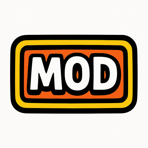 Mod butonu tasarla böyle tarz olsun.
In-Game asset.  2d.  High contrast.  No shadows