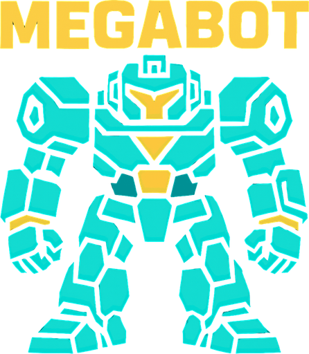 MEGABOT.
In-Game asset.  2d.  High contrast.  No shadows