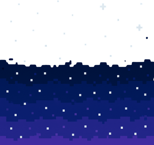 Un cielo noche pixelar 16:04 con estrellas.
In-Game asset.  2d.  High contrast.  No shadows