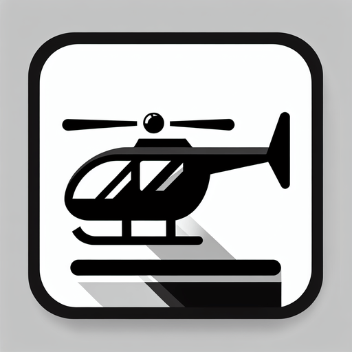 A helicopter 2d black colour.
Single Game Texture. In-Game asset. 2d. Blank background. High contrast. No shadows.