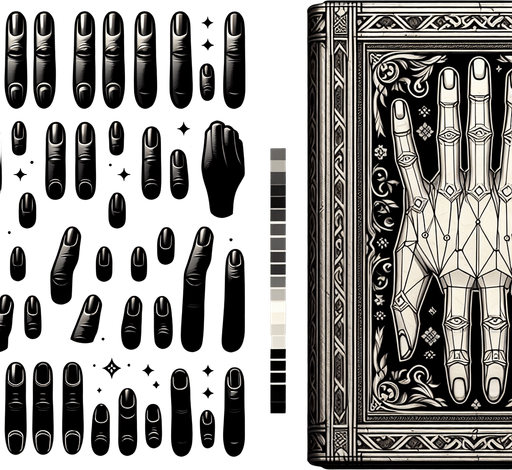 hand.
Single Game Texture. In-Game asset. 2d. Blank background. High contrast. No shadows.