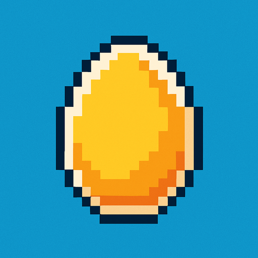 egg,pixelart.
In-Game asset.  2d.  High contrast.  No shadows