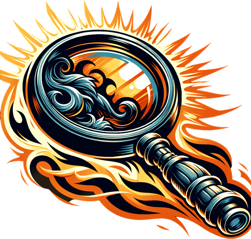 A good but dangerous magnifier. Warcraft 3 art..
Single Game Texture. In-Game asset. 2d. Blank background. High contrast. No shadows.