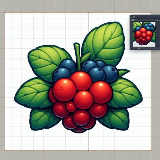 berry.
Single Game Texture. In-Game asset. 2d. Blank background. High contrast. No shadows.