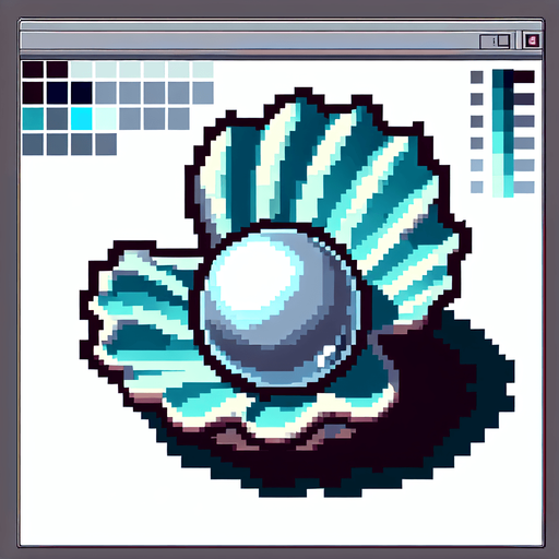 2d 16 bit silver pearl shell top down.
Single Game Texture.  In-Game asset.  2d.  Blank background.  High contrast.  No shadows