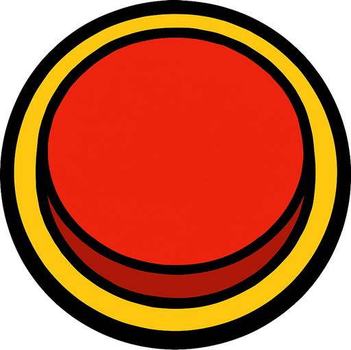 pressable round button.
In-Game asset.  2d.  High contrast.  No shadows
