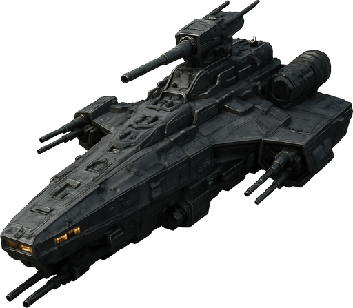 Uzay savaş gemisi - Gerçekçi - Yazısız.
In-Game asset.  High contrast.  No shadows