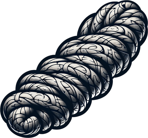 A crook sausage.
Single Game Texture. In-Game asset. 2d. Blank background. High contrast. No shadows.