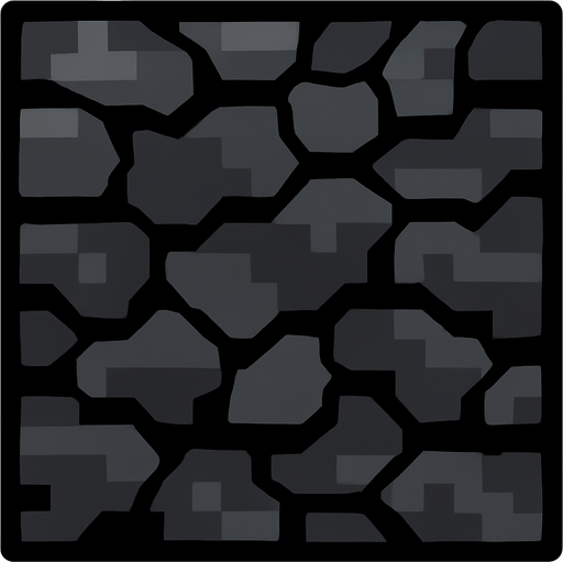 bedrock.
In-Game asset.  2d.  High contrast.  No shadows