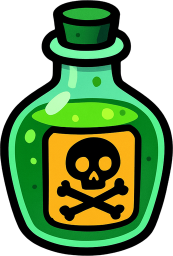 2d Poison.
In-Game asset.  2d.  High contrast.  No shadows