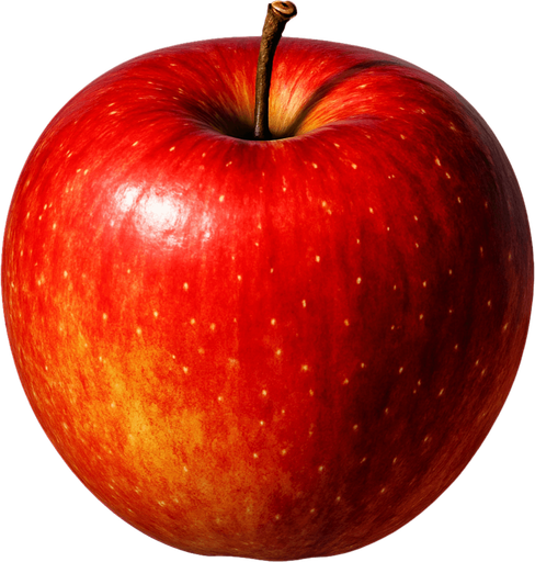 ultra realistic apple.
In-Game asset.  2d.  High contrast.  No shadows