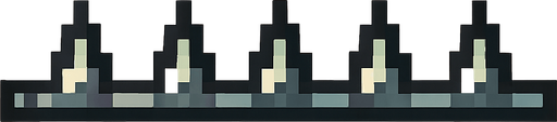 tira de puas hecho con pixeles.
In-Game asset.  2d.  High contrast.  No shadows
