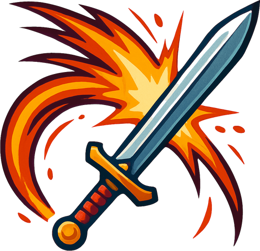 Kılıç vurma efekti.
In-Game asset.  2d.  High contrast.  No shadows