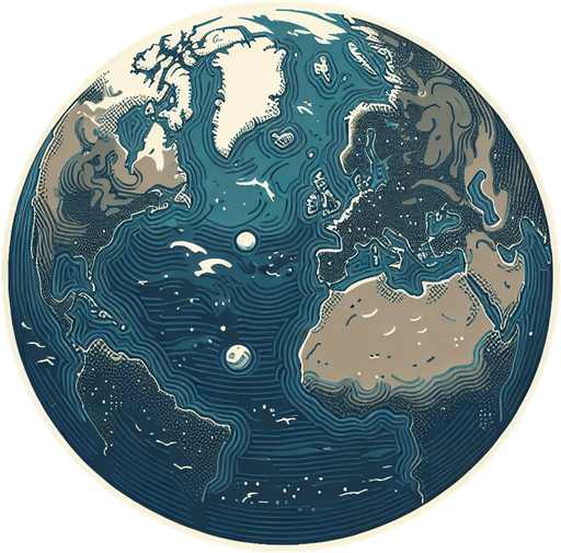 2d earth

Single Game Texture. In-Game asset. 2d. Blank background. High contrast. No shadows.