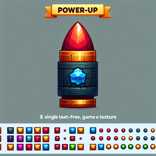 Power up bullet.
Single Game Texture.  In-Game asset.  2d.  Blank background.  High contrast.  No shadows