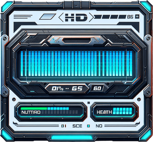 A 2D bar-style background asset with a sleek frame or container design to display nitro, health, or score bars in a street racing game HUD..
Single Game Texture.  In-Game asset.  2d.  Blank background.  High contrast.  No shadows