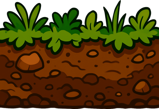 orman toprağı olsun zemin.
In-Game asset.  2d.  High contrast.  No shadows