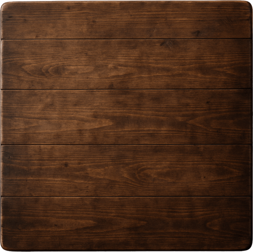 Üstten görünüm table - Yazısız - Gerçekçi.
In-Game asset.  2d.  High contrast.  No shadows