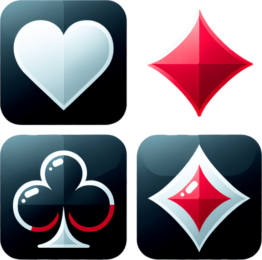 Heart, spade, club, diamond. No background. No shade. Single Game Texture. In-Game asset. 2d. Blank background. High contrast. No shadows..
Single Game Texture. In-Game asset. 2d. Blank background. High contrast. No shadows.