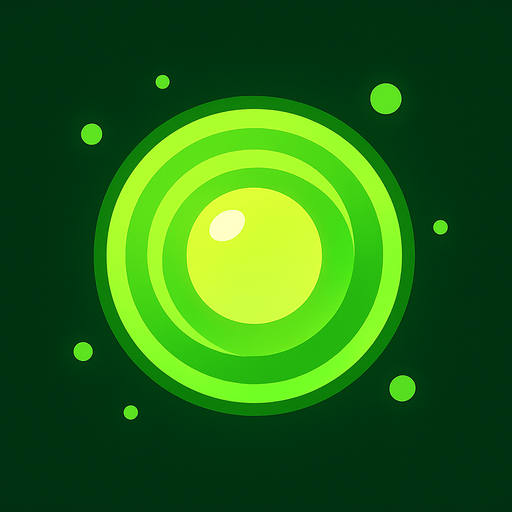Survivor.io style 2D greenish exp sphere made by HABBY PTE. LTD. No exp written on it.
In-Game asset.  2d.  High contrast.  No shadows