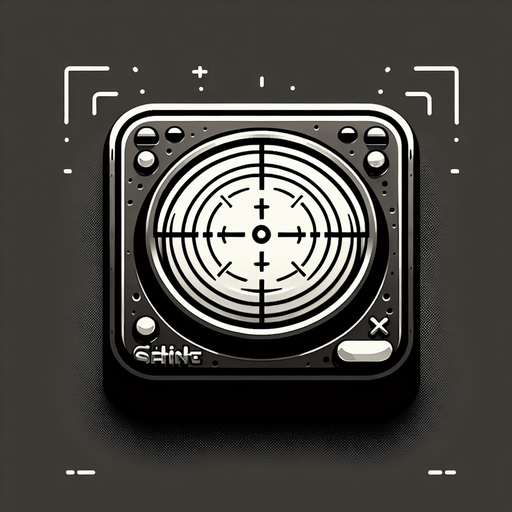 Shoot button.
Single Game Texture. In-Game asset. 2d. Blank background. High contrast. No shadows.