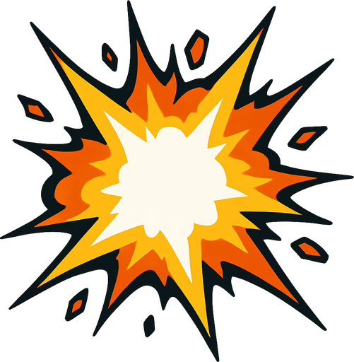 Efecto de Impacto sin letras.
In-Game asset.  2d.  High contrast.  No shadows