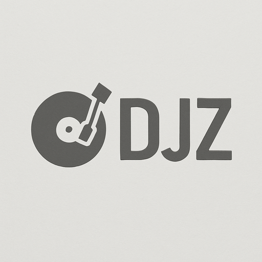 simple grey colored DJZ logo