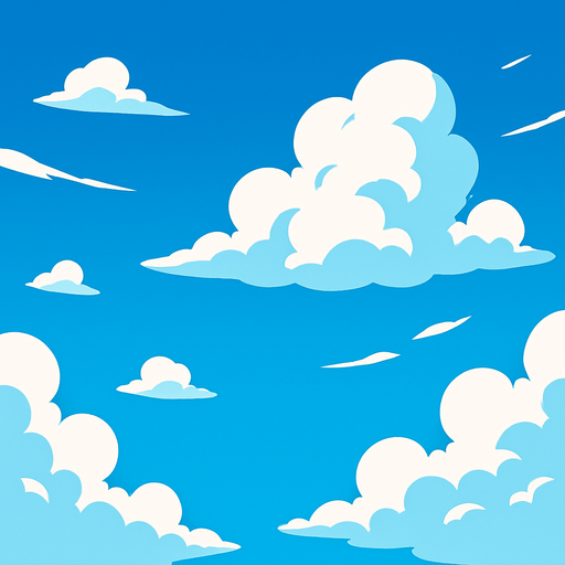 2D Video game Background with not platform just SKY.
In-Game asset.  2d.  High contrast.  No shadows