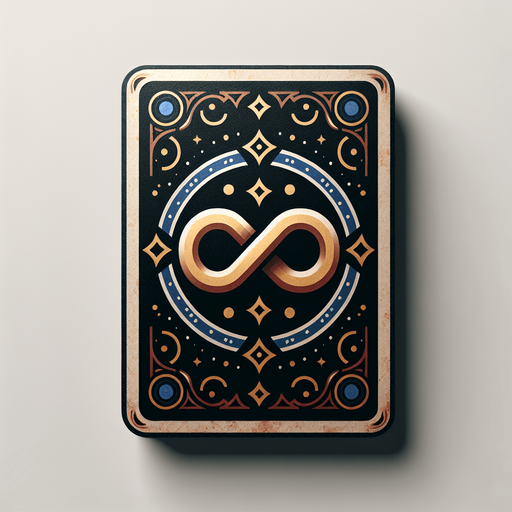 Cardback with the Symbol ♾️ on it.
Single Game Texture. In-Game asset. 2d. High contrast. No shadows.