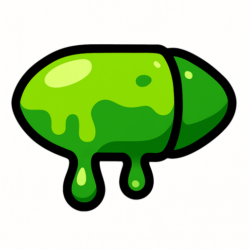 slime bullet different.
In-Game asset.  2d.  High contrast.  No shadows