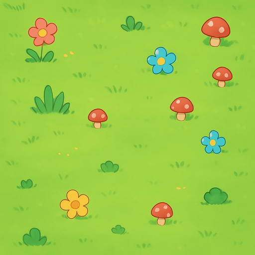 imagine the camera is really far away from the field, remove any elements in the middle, make it in cute anime style