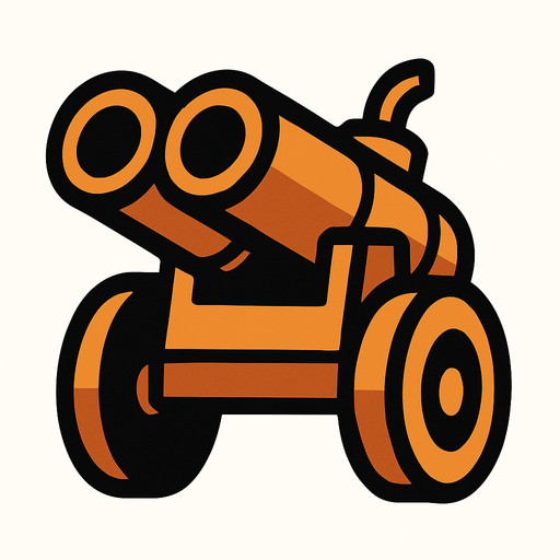 doble cañon.
In-Game asset.  2d.  High contrast.  No shadows