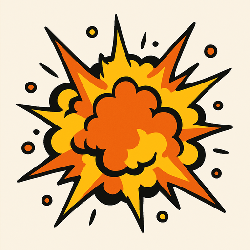 explosion.
In-Game asset.  2d.  High contrast.  No shadows