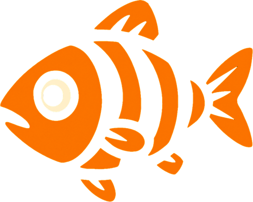 small fish.
In-Game asset.  2d.  High contrast.  No shadows