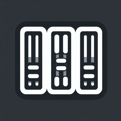 UI 3 horizontal faders icon. white.
2d.  No shadows