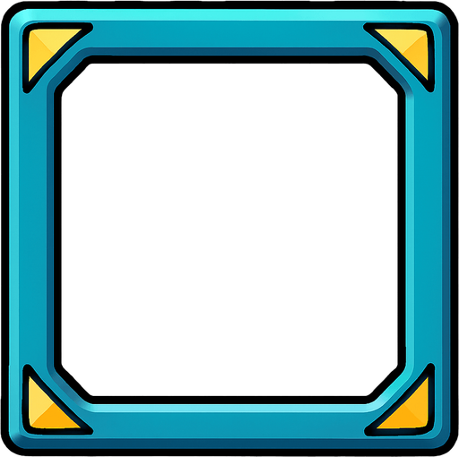 Cuadro transparente.
In-Game asset.  2d.  High contrast.  No shadows