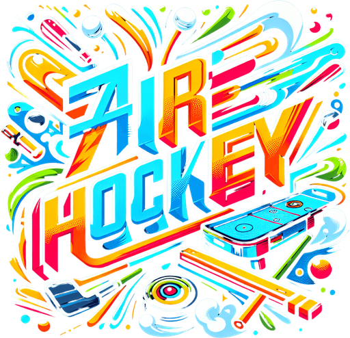 Air hockey logo.