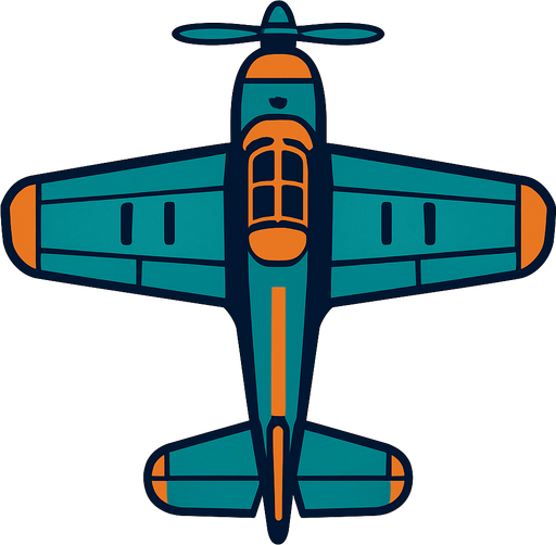 plane. from top side 

In-Game asset.  2d.  High contrast.  No shadows
