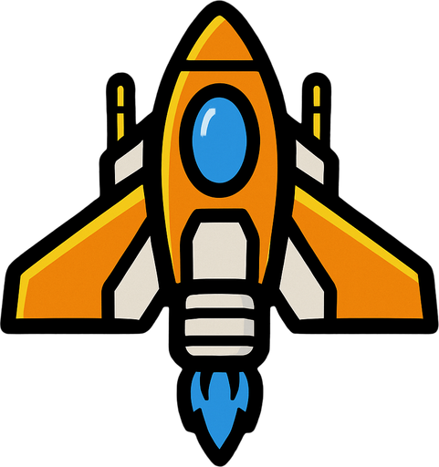 uzay aracı.
In-Game asset.  2d.  High contrast.  No shadows