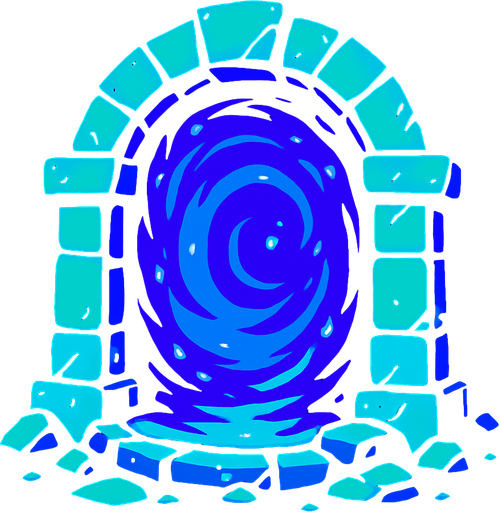 Portal.
In-Game asset.  2d.  High contrast.  No shadows