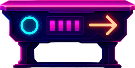 Neon cyberpunk futuristic glowing side-view 2d platformer style platform flat top